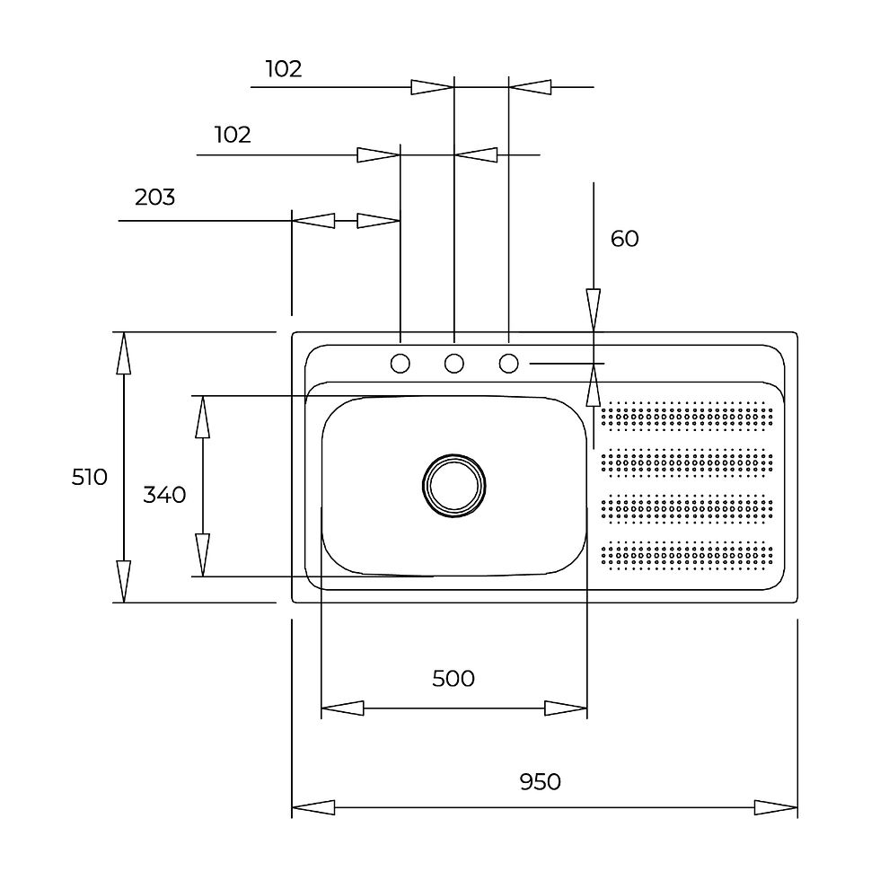 Miniatura: Tarja Empotrar Acero Inox Teka GALAXY 950 T-XN 1B 1D R BW Escurridor Derecho