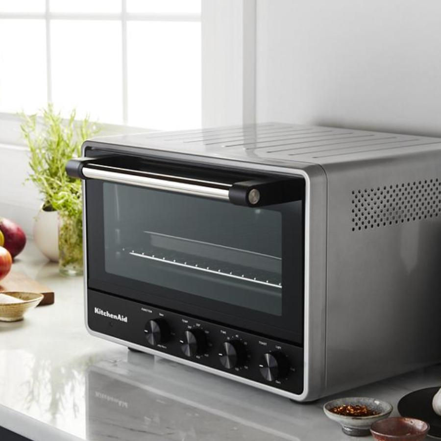 Miniatura: Horno Eléctrico de Mesa KitchenAid KCO213CU de 48 cm y 21 Litros Color Plateado