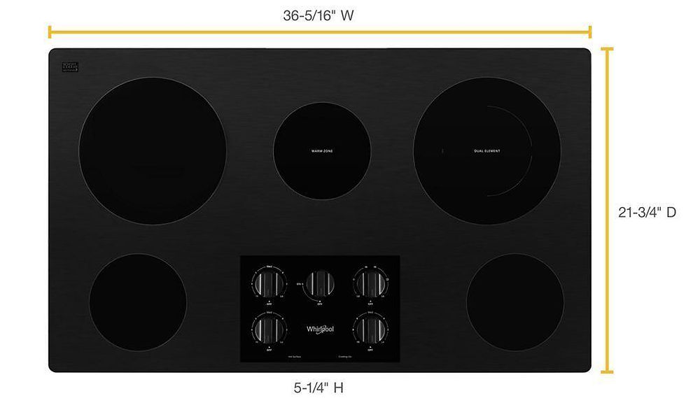 Miniatura: Parrilla Eléctrica Vitrocerámica Empotre Whirlpool WCE55US6HB 92cm 5 Quem