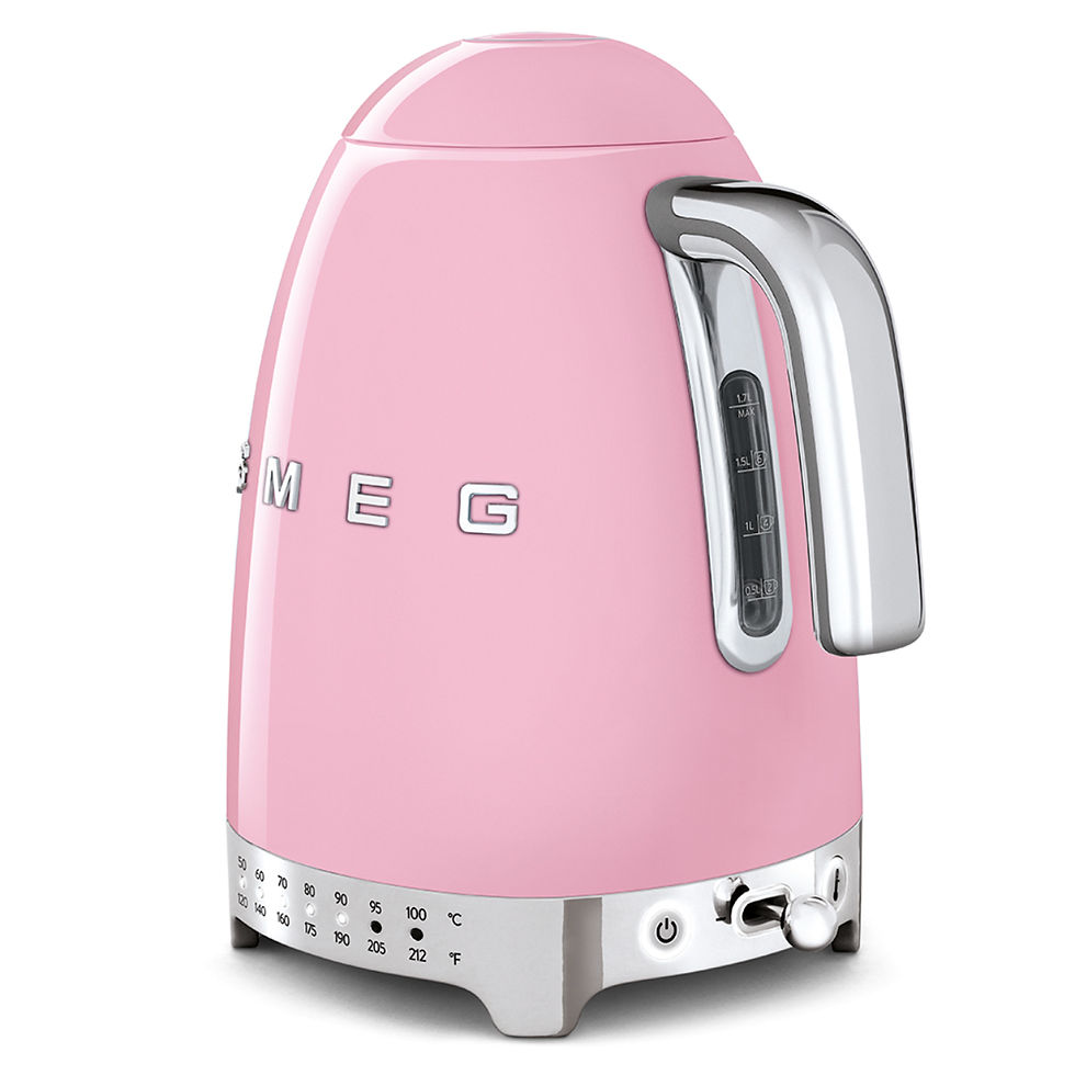 Miniatura: Hervidor Eléctrico Smeg KLF04PKUS de 1.7 L con Temperatura Variable Rosa
