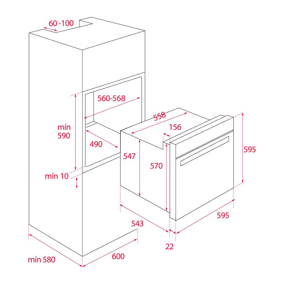 Miniatura: Horno Gas Empotre Teka HBB 724 G SS RX 60 cm (24") Acero Inox Antihuella