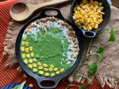 Palak Corn Curry | Palak Corn Ki Sabzi | Spinach Corn Curry