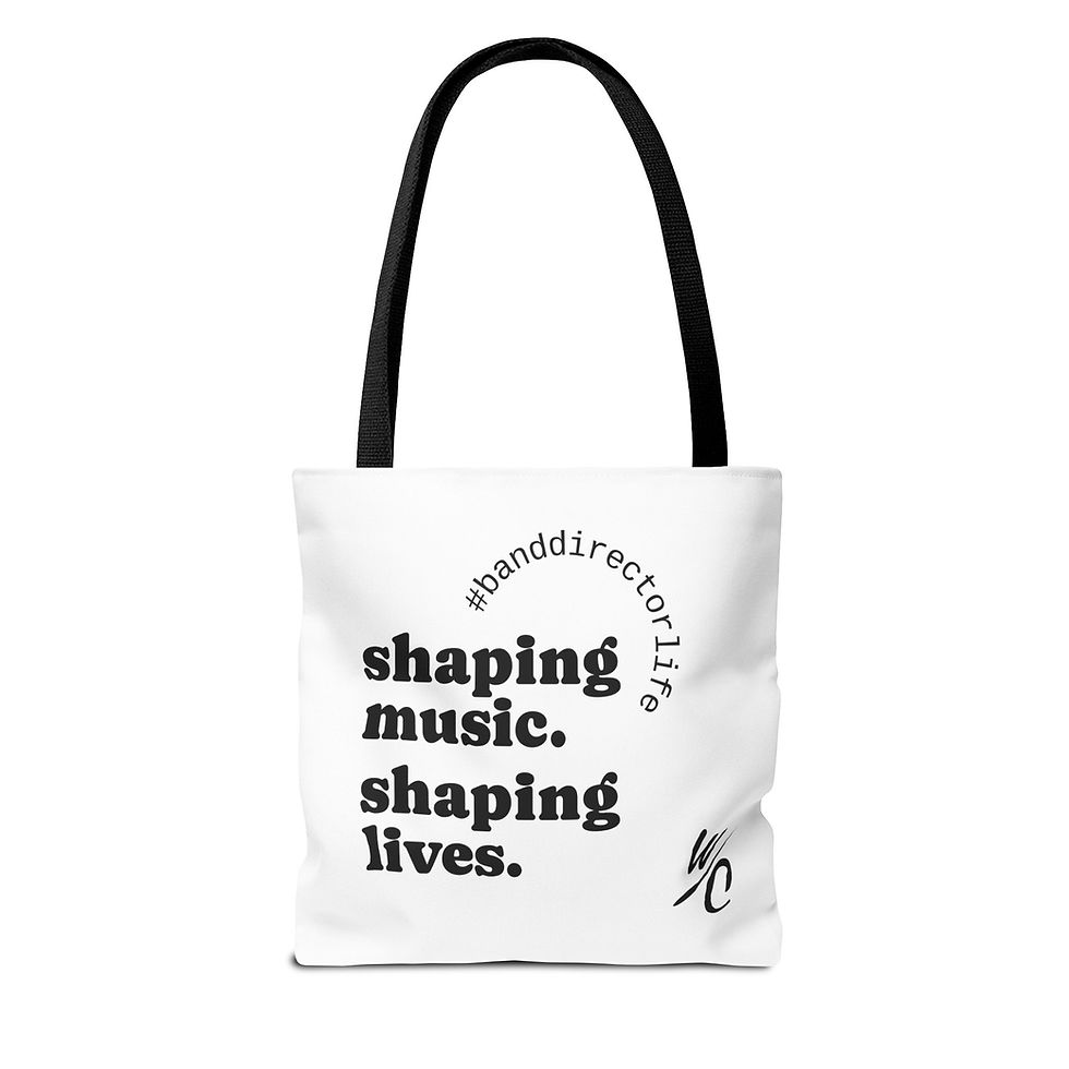 Thumbnail: Band Director Tote Bag, Shaping Lives, Music Lover Bag, Inspirational Tote