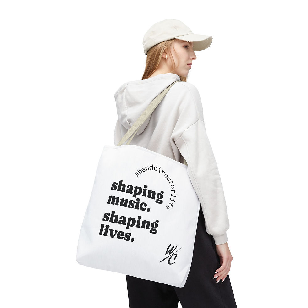 Thumbnail: Band Director Tote Bag, Shaping Lives, Music Lover Bag, Inspirational Tote