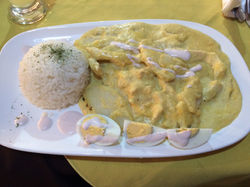 Saltado de Aji de Gallina