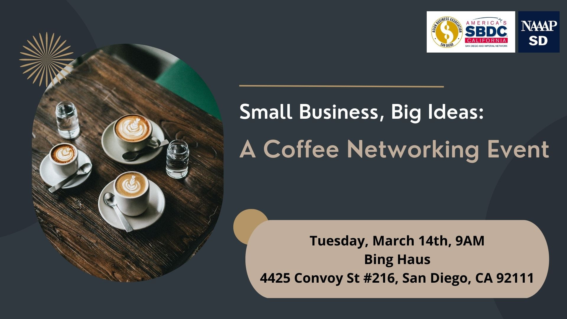 Small Business, Big Ideas A Coffee Networking Event! ABASD