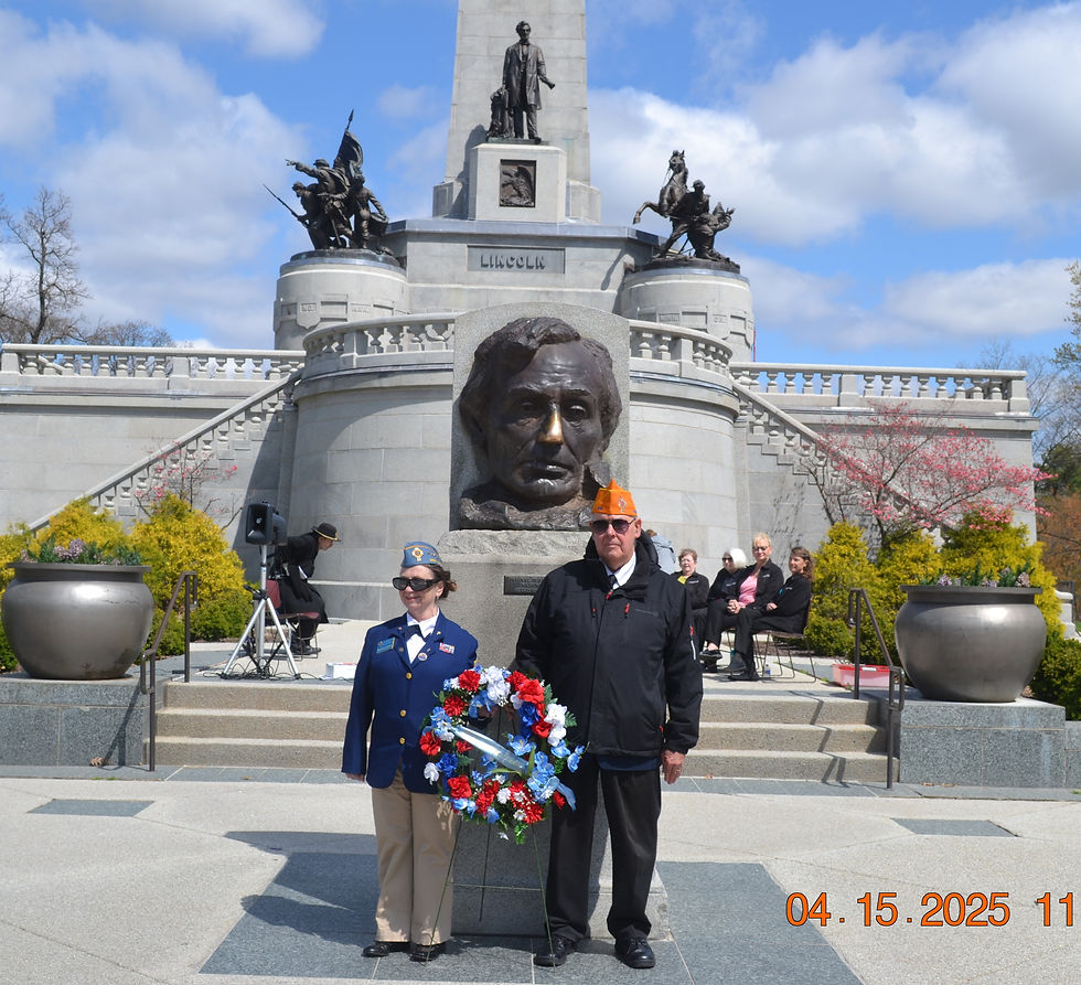Presenting our post wreath is our post Commander, Tim Kennedy, and our post historian, Rose Connolly.