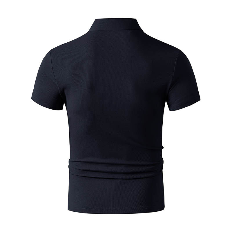 Thumbnail: 2026 New Men's Casual and Fashionable Simple Collared Short Sleeved Polo Shirt S