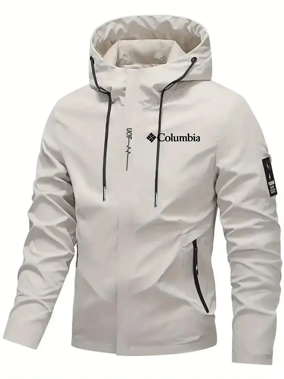 Thumbnail: Men's breathable jacket with zipper and hood, suitable for sports, jogging, hiki