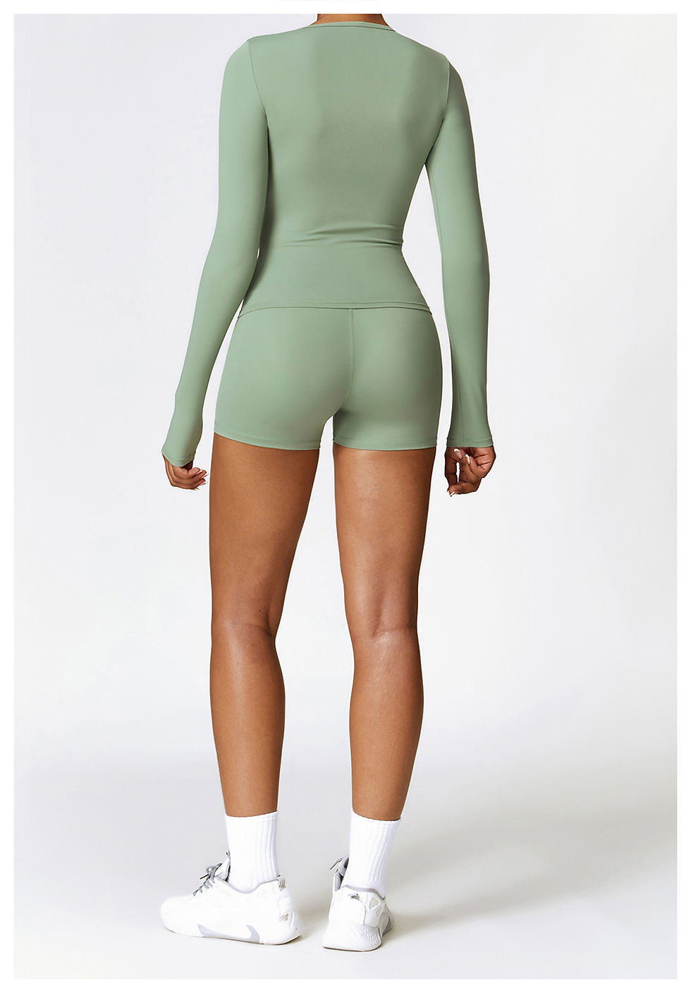 Thumbnail: Women Yoga T-shirts Solid Sports Top Long Sleeve Gym Workout Running Shirts Sexy