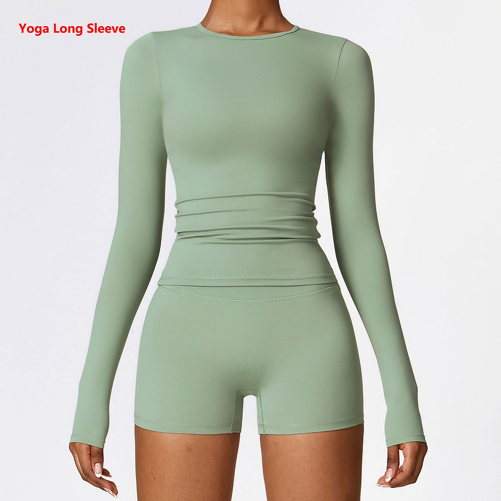 Thumbnail: Women Yoga T-shirts Solid Sports Top Long Sleeve Gym Workout Running Shirts Sexy