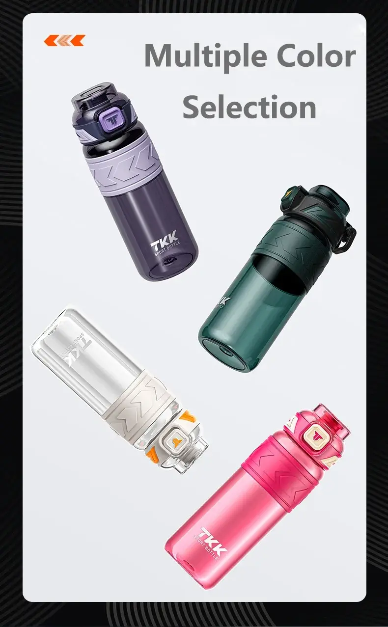 Thumbnail: TKK 1000ml Water Bottle Sports Watter Bottle Tritan BPA Free Straw Portable Leak