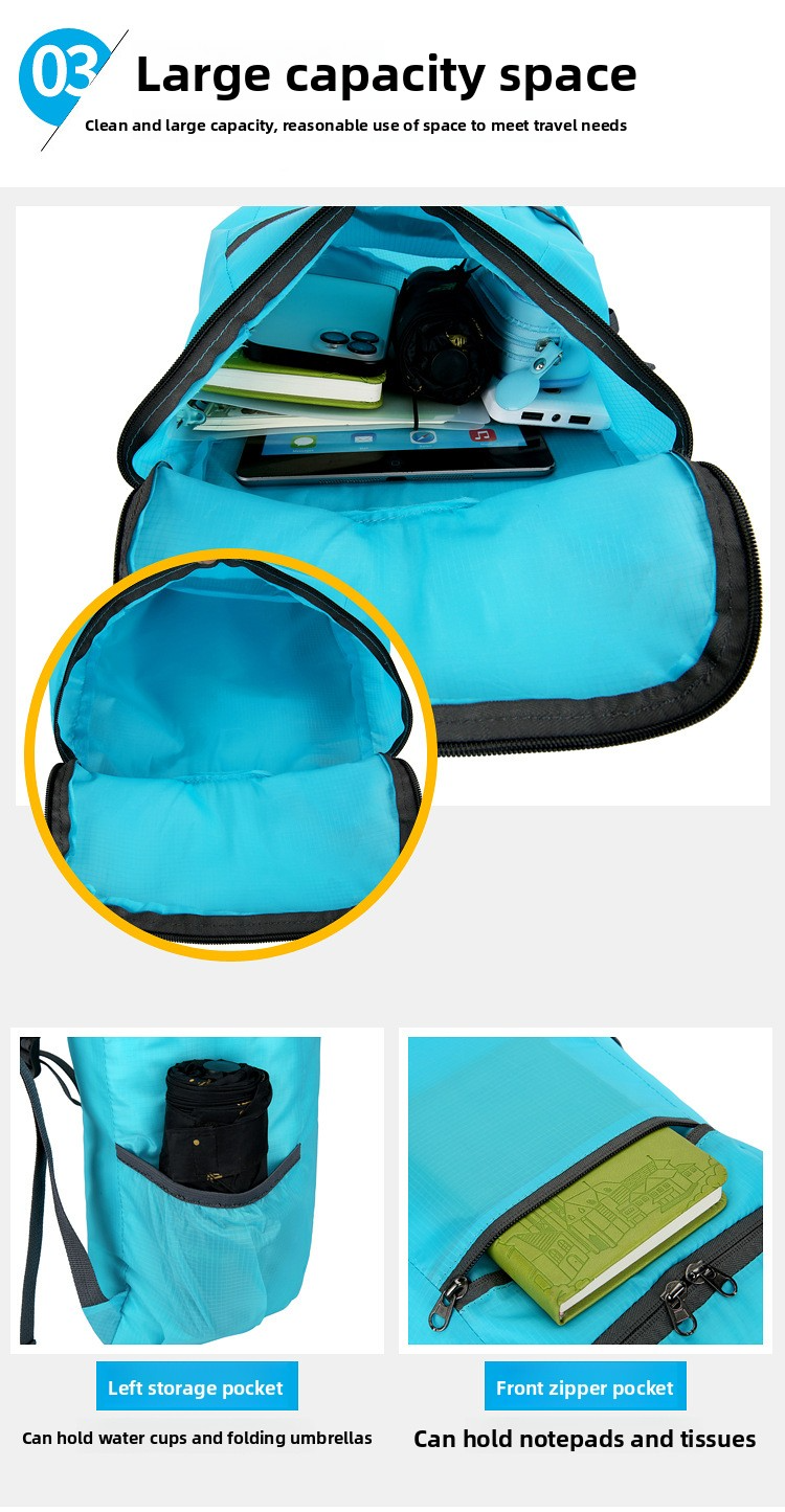 Thumbnail: Outdoor portable skin bag, shoulder-style, lightweight, foldable, sports backpac