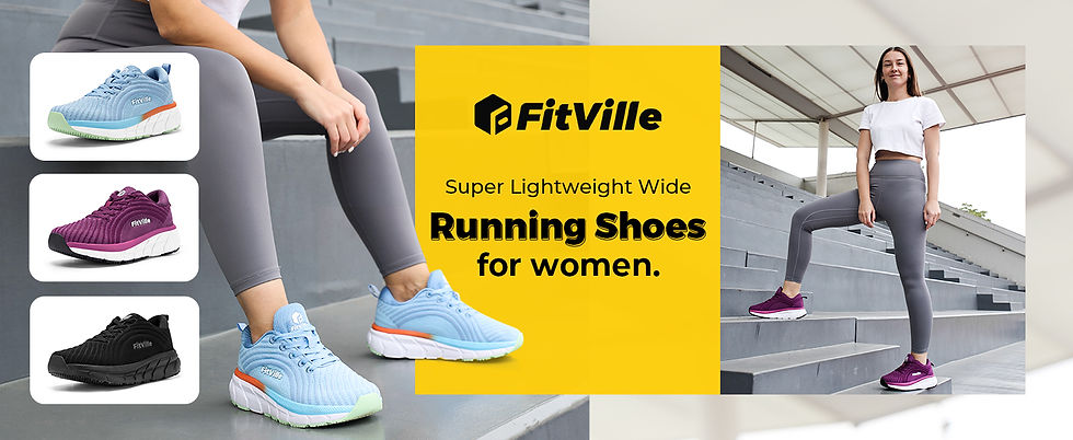 Thumbnail: FitVille Wide Toe Box Shoes For Women Breathable Wide Fit Running Shoe Lightweig