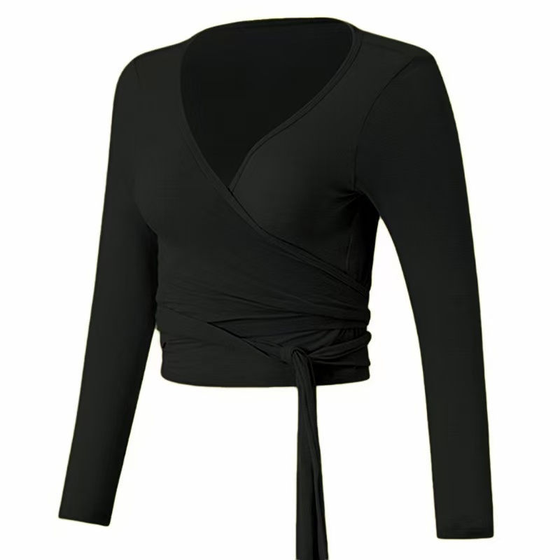 Thumbnail: Yoga Clothing Cover-up for Women with Cross Straps, Slim Fit Sports Top, Fitness