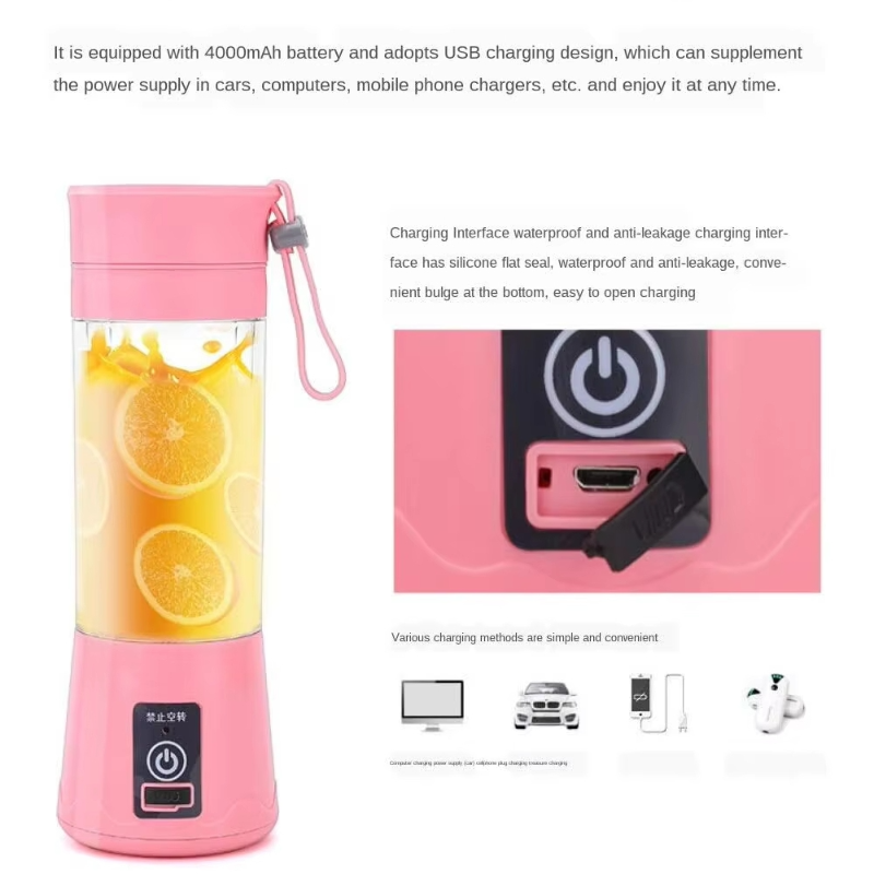 Thumbnail: Portable Mini Electric Juicer With USB Charging Function Automatic Fruit And Mil