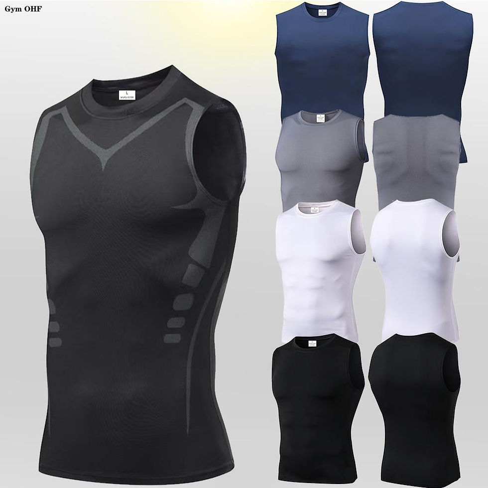 Thumbnail: Men Quick Dry Running T-Shirts Compression Vest Sleeveless Quick-Drying Jersey T