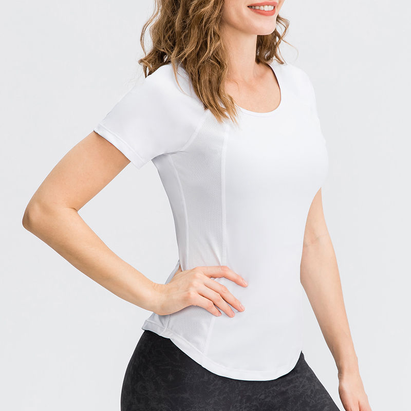 Thumbnail: Women Yoga Tops Breathable Sport Fitness Workout Running Yoga Top Quick Dry Shor