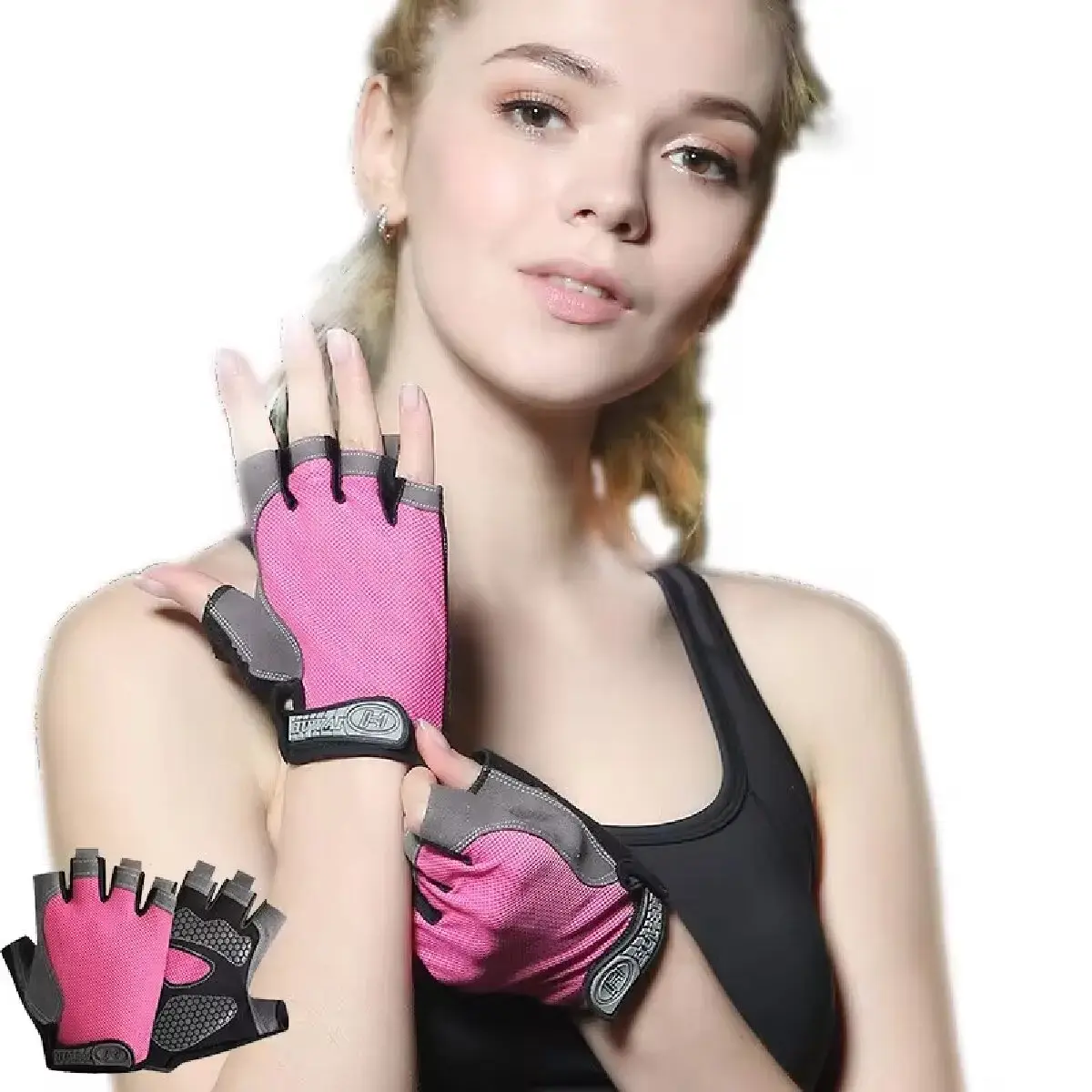 Professional Gym Fitness Breathable Anti-Slip Women Men Half Finger Summer Fishi