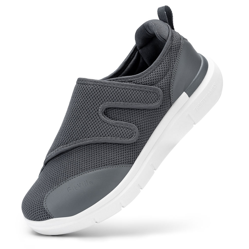 Thumbnail: FitVille Diabetic Shoes Men Extra Wide Walking Casual Shoes for Swollen Feet Ort