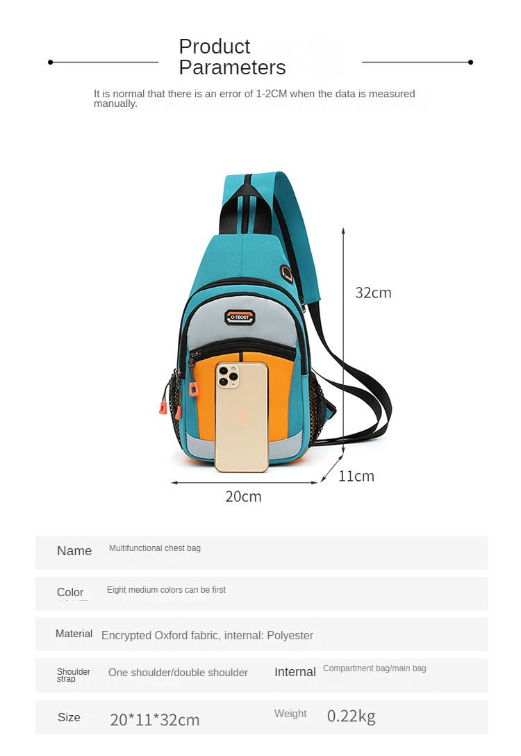 Thumbnail: 2023 Shoulder Bag Man Casual Chest Bag Business Male Bag Multi-Functional Women 