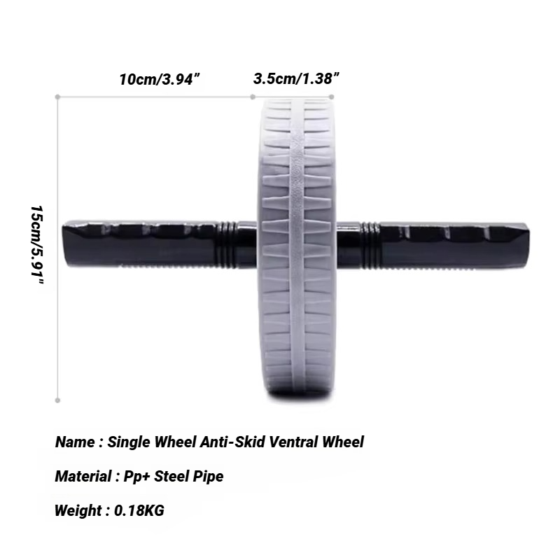 Thumbnail: 1Pcs Abdominal Wheel Strong Load Bearing Non-slip Roller Strengthen Muscle Exerc