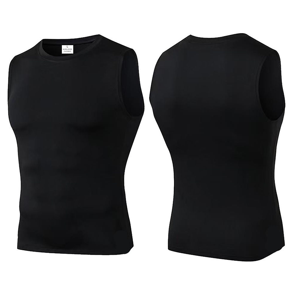 Thumbnail: Men Quick Dry Running T-Shirts Compression Vest Sleeveless Quick-Drying Jersey T