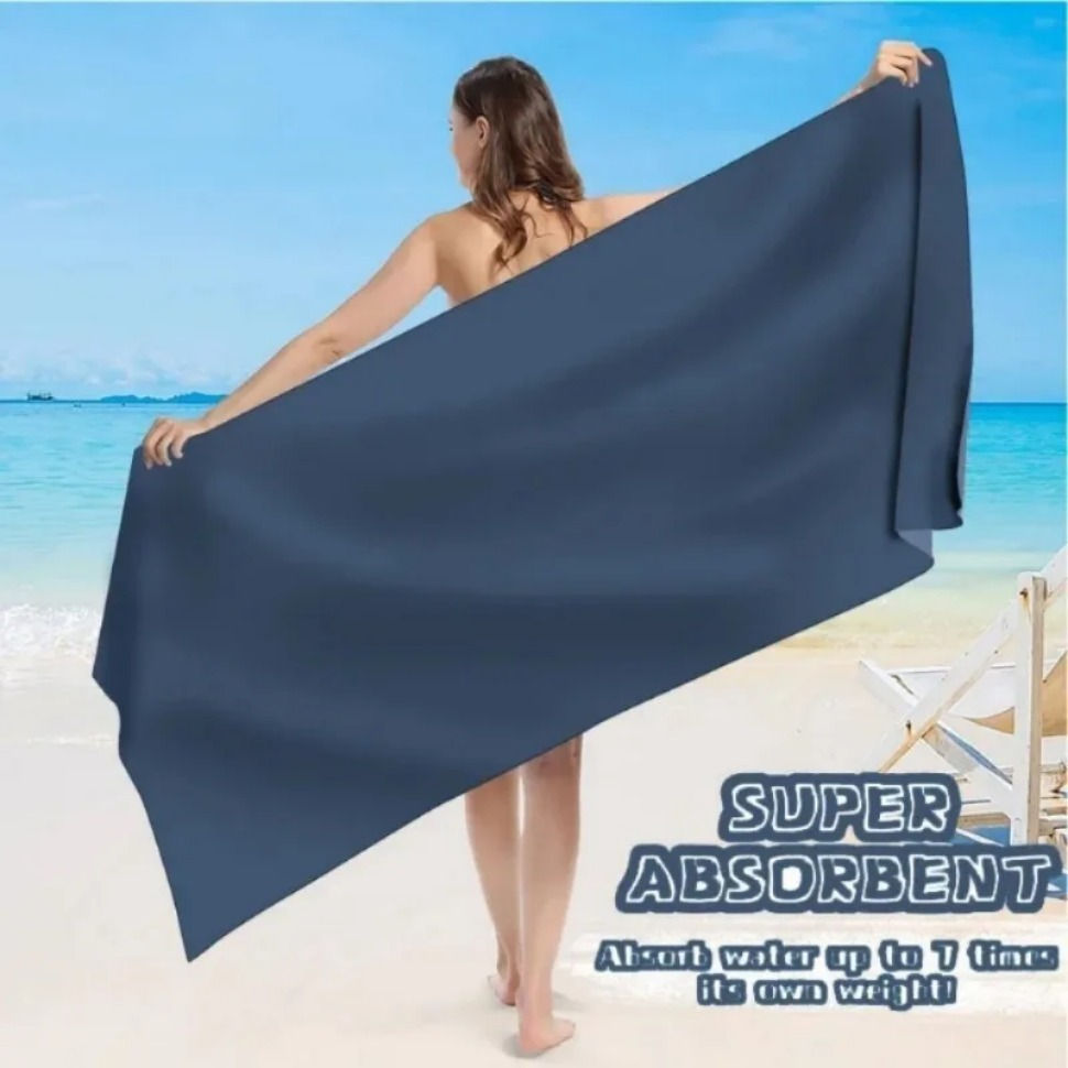 Thumbnail: Quick-Dry Microfiber Towel - Ultra Absorbent, Compact & Sandproof for Gym, Beach