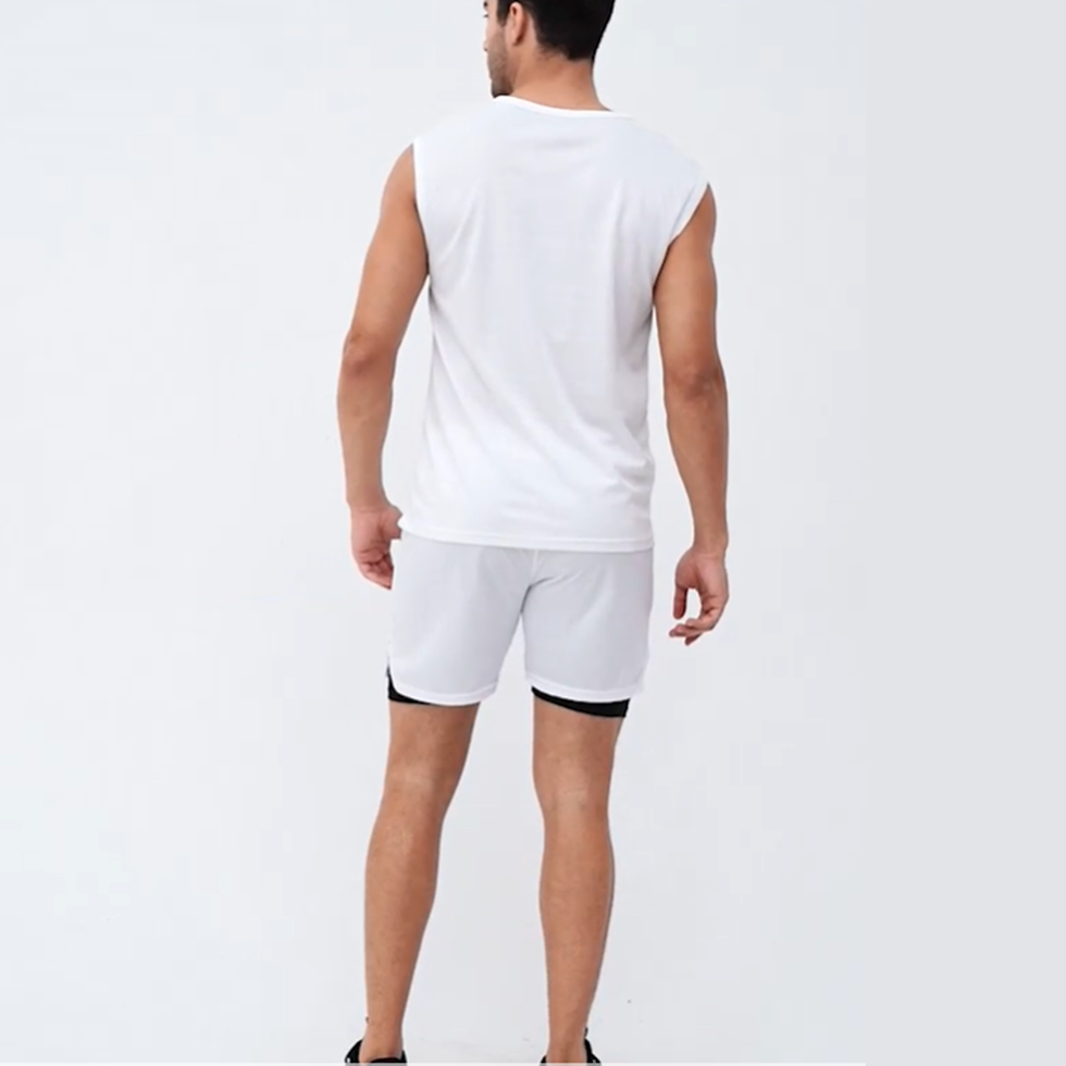 Thumbnail: Men Quick Dry Running T-Shirts Compression Vest Sleeveless Quick-Drying Jersey T