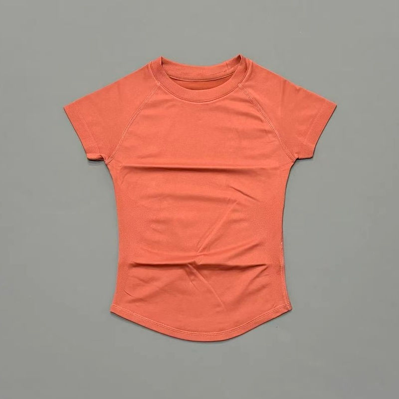 Thumbnail: Histello Women Short Sleeve Sports T-Shirt Round Neck Breathable Stretchy Quick 