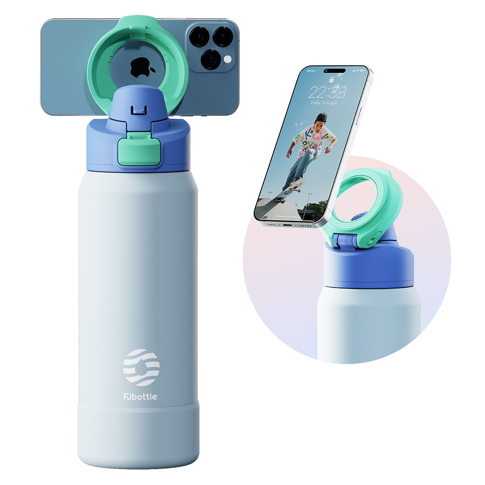 Thumbnail: Fjbottle Magnetic Thermos Stainless Steel Sports Water Bottle with Magnetic Phon