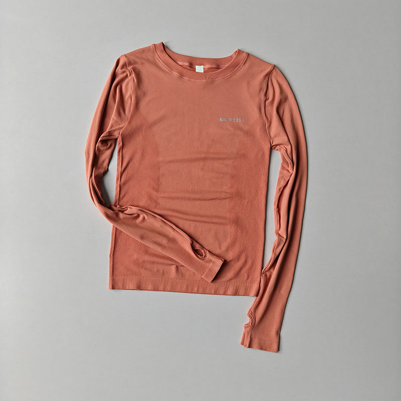 Thumbnail: Women's Seamless Workout Top Long Sleeve, Slim Fit Running Shirt, Tummy Control 
