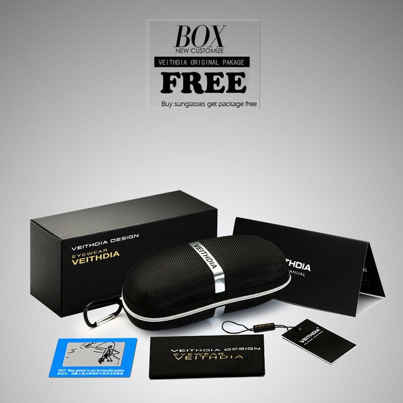 Thumbnail: VEITHDIA Aluminum Magnesium Men's Sunglasses Polarized UV400 Coating Mirror Sun 
