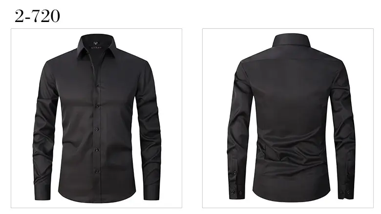 Thumbnail: Four sided elastic shirt for men's shirt, multi-color non ironing, wrinkle resis