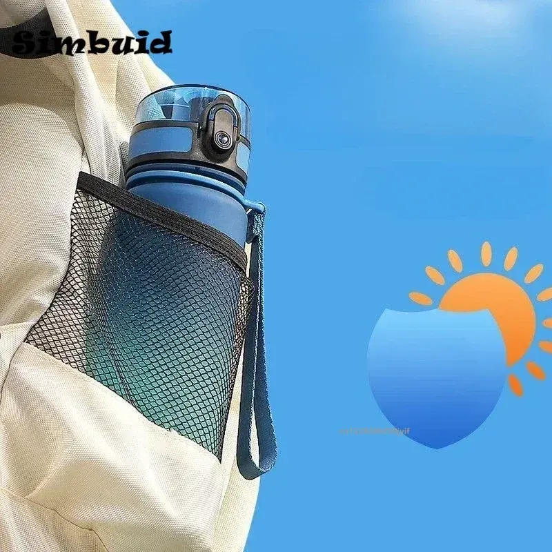 Thumbnail: 1 Liter Large Capacity Sports Water Bottle Leak Proof Colorful Plastic Cup Drink
