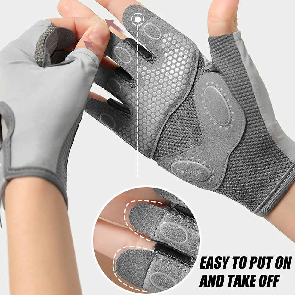 Thumbnail: 1Pair Workout Gloves Men Women Gym Lifting Fitness Climbing Exercises Work Out W