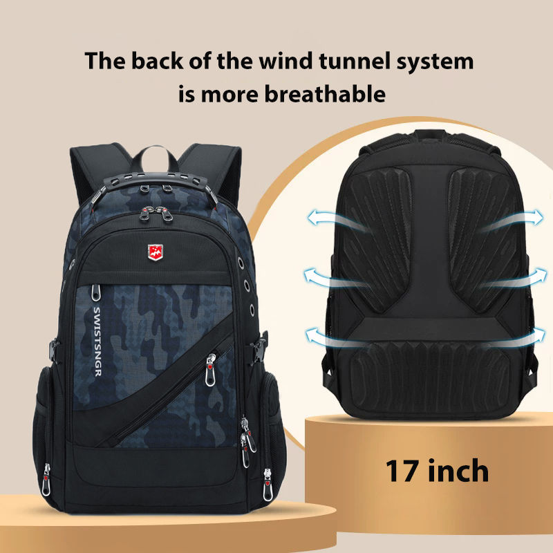 Thumbnail: 2026 Waterproof 17/20 Inch Laptop Backpack Men Airplane Travel Everyday Backpack