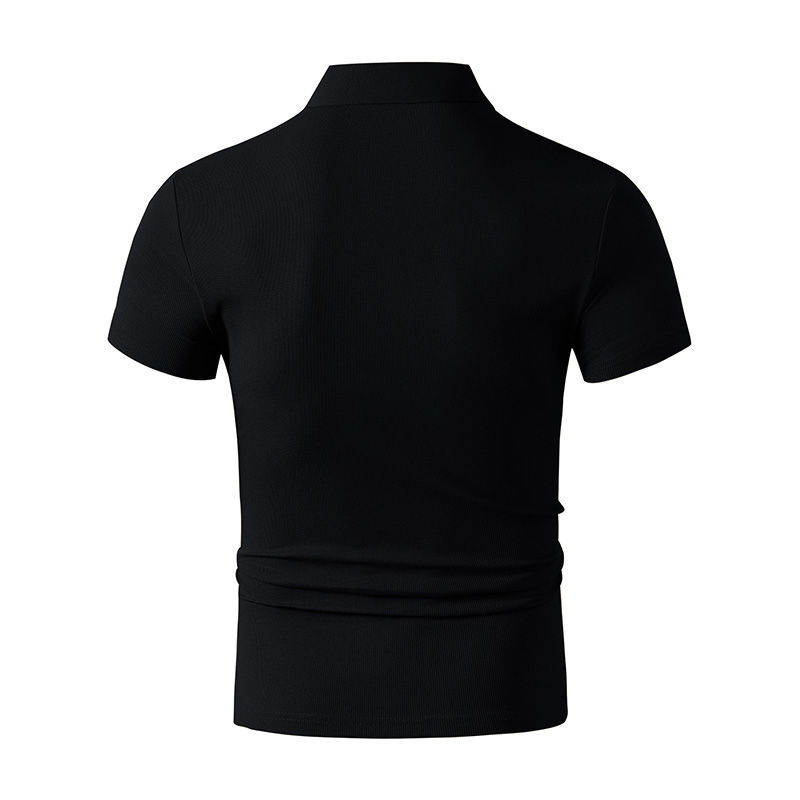 Thumbnail: 2026 New Men's Casual and Fashionable Simple Collared Short Sleeved Polo Shirt S