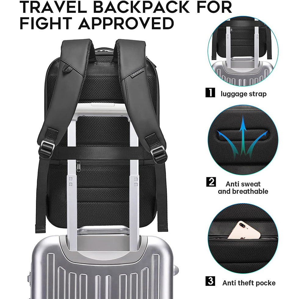 Thumbnail: BANGE Business USB Charging Smart Backpacks Fits 15.6 Inch Laptop Commute Backpa