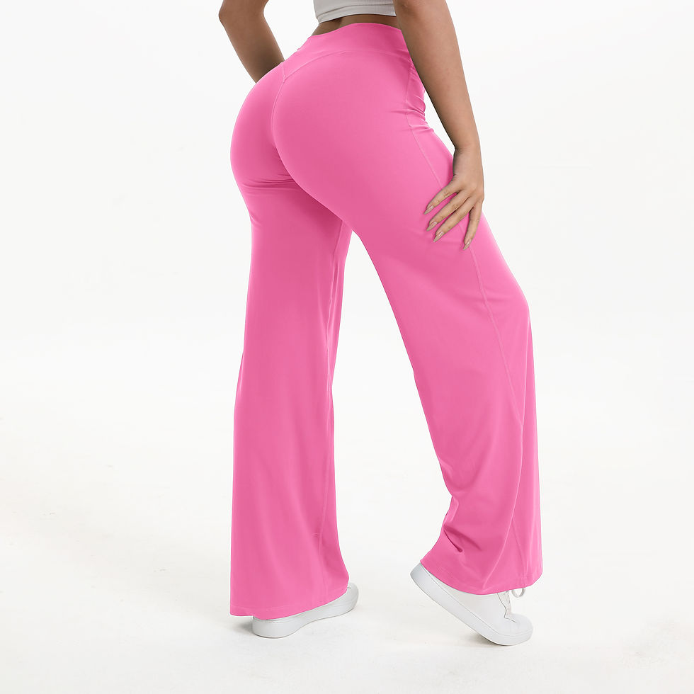 Thumbnail: NCLAGEN SoftMotion Straight Leg Bottoms Women's Mid-Waist Yoga Pants GYM Legging
