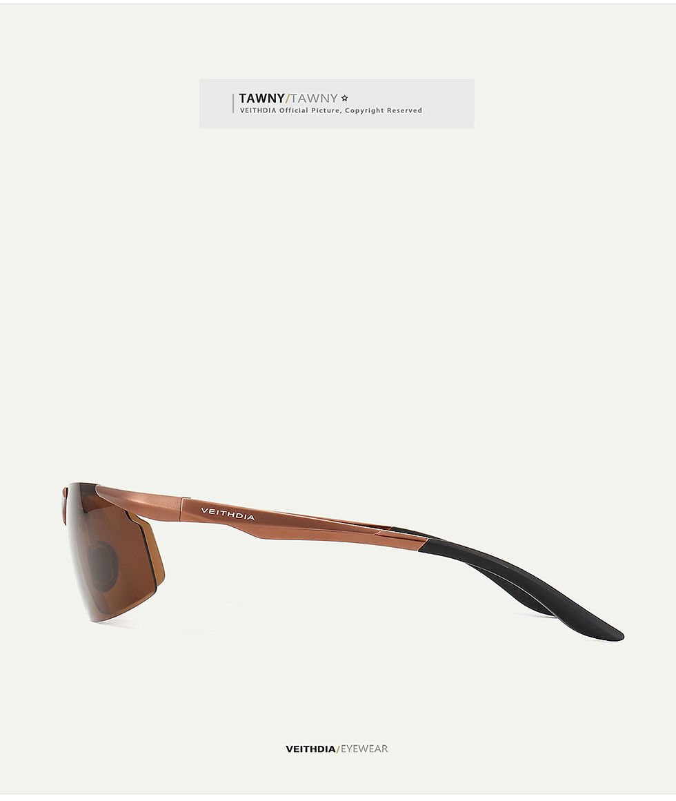 Thumbnail: VEITHDIA Men Sunglasses Aluminum Magnesium Polarized UV400 Lens Rimless Driving 