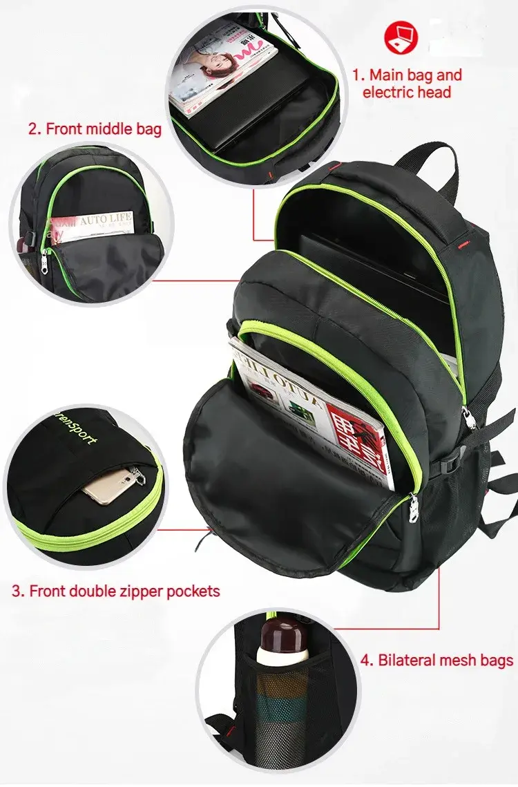 Thumbnail: Oxford Shoulder Backpack Fashion Lightweight Waterproof Travel Laptop Rucksack L
