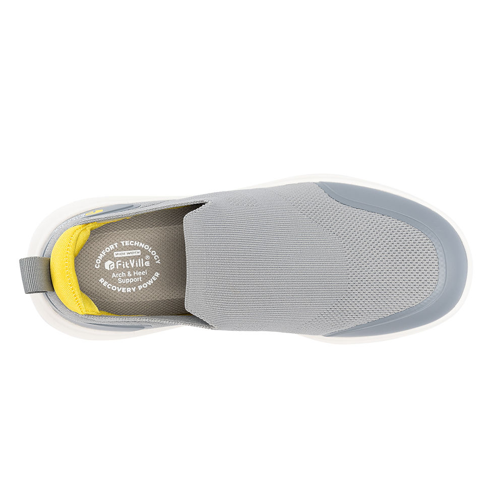 Thumbnail: FitVille Men‘s Walking Shoes Extra Wide Plantar Fasciitis Shoes Lightweight fo