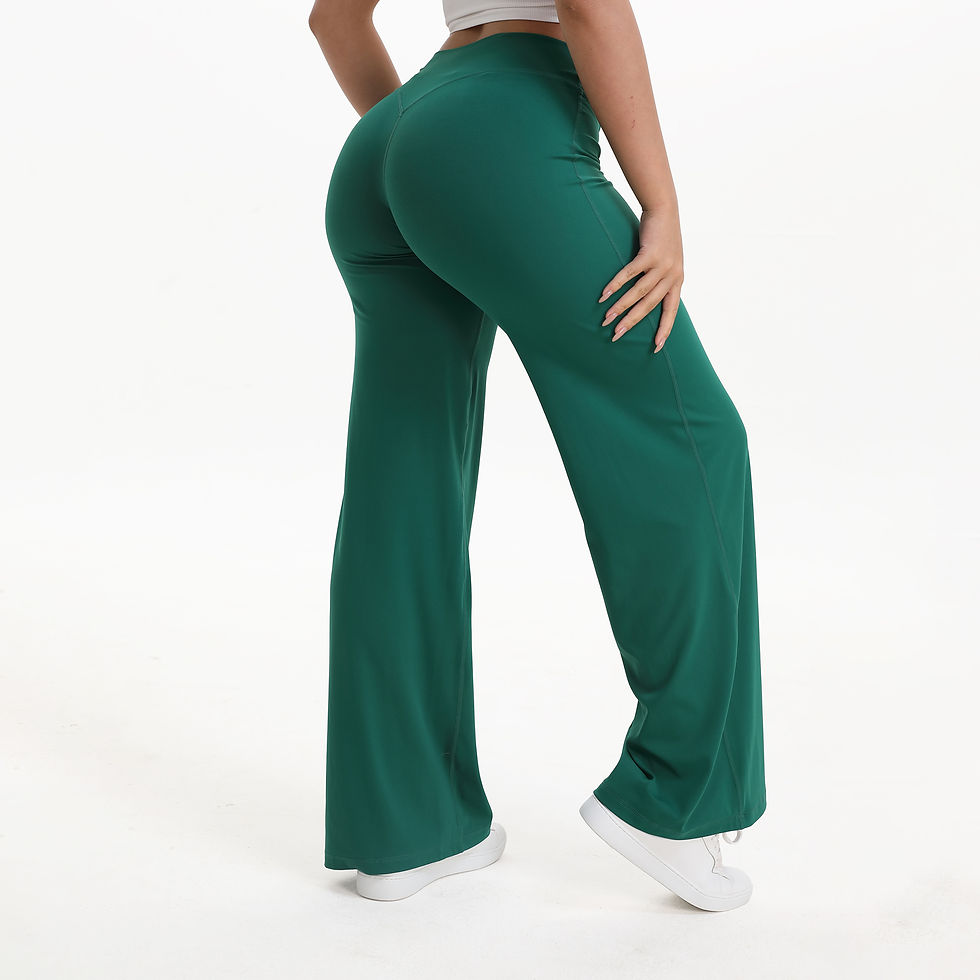 Thumbnail: NCLAGEN SoftMotion Straight Leg Bottoms Women's Mid-Waist Yoga Pants GYM Legging
