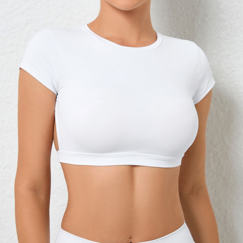 Thumbnail: Hearuisavy Summer Sports Shirts Breathable Workout Tops Fitness Sportswear Backl