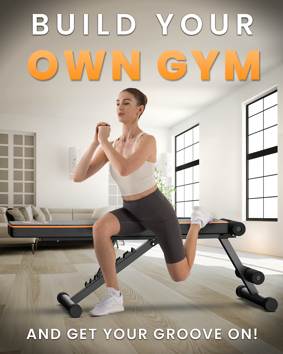 Thumbnail: Weight Bench Adjustable Full Body Exercise Folding Fitness Workout Bench with 7 