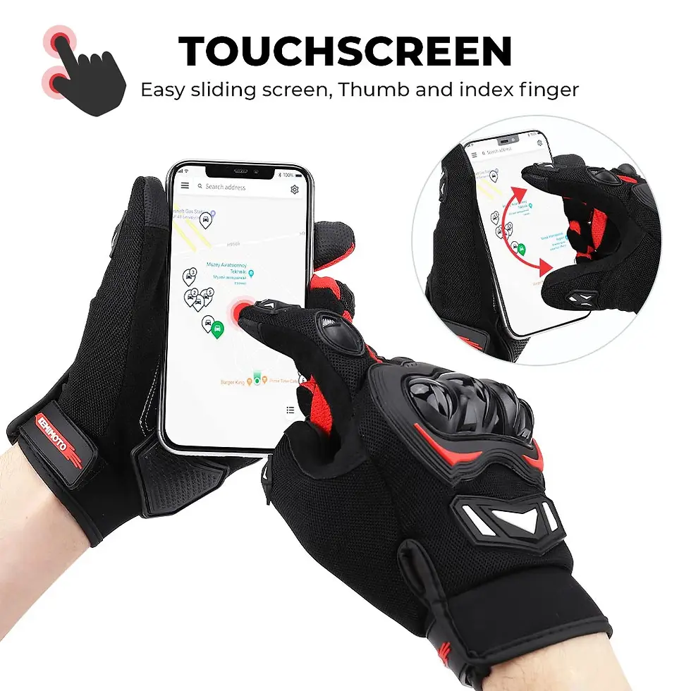 Thumbnail: KEMIMOTO Summer Motorcycle Gloves CE Riding Gloves Knuckle Touchscreen Motorbike