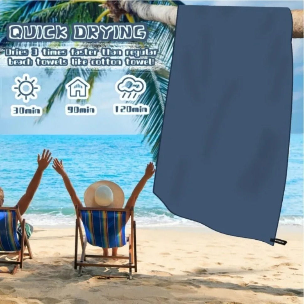 Thumbnail: Quick-Dry Microfiber Towel - Ultra Absorbent, Compact & Sandproof for Gym, Beach