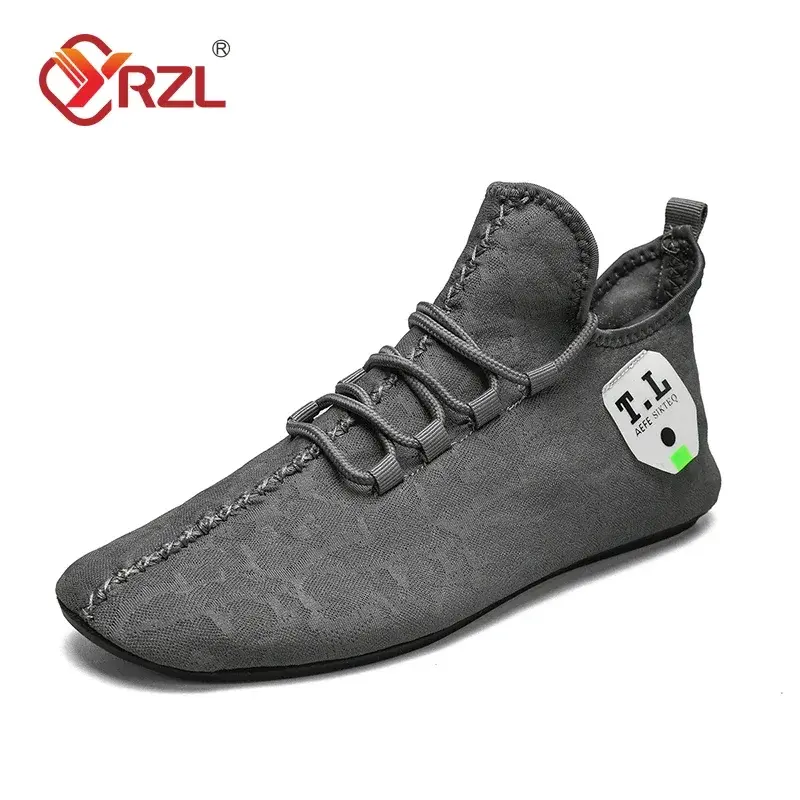 Thumbnail: YRZL Mesh Loafers Men Driving Moccasins High Quality Flats Walking Shoes Breatha