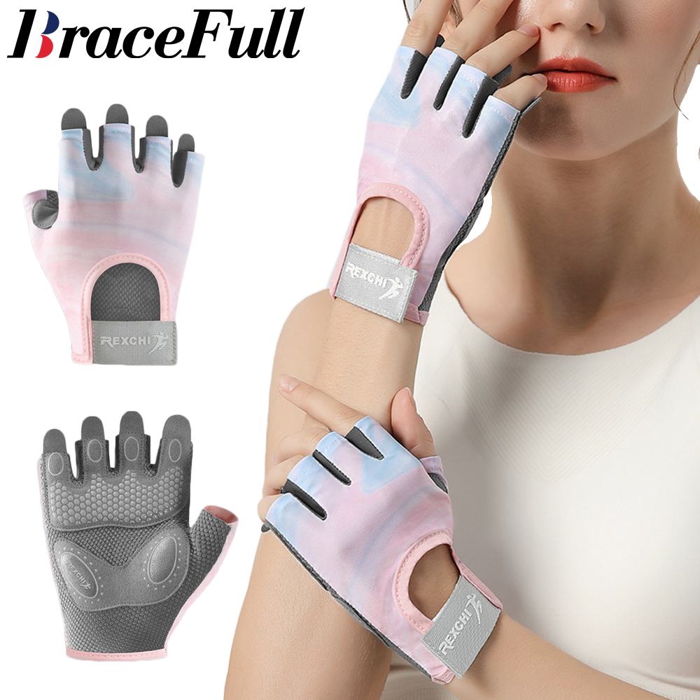 1Pair Workout Gloves Men Women Gym Lifting Fitness Climbing Exercises Work Out W